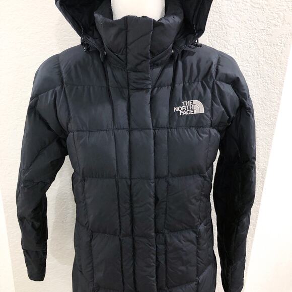 The North Face Metropolis Black Parka 600 Goose Down Fill Puffer Coat Jacket - Picture 4 of 13